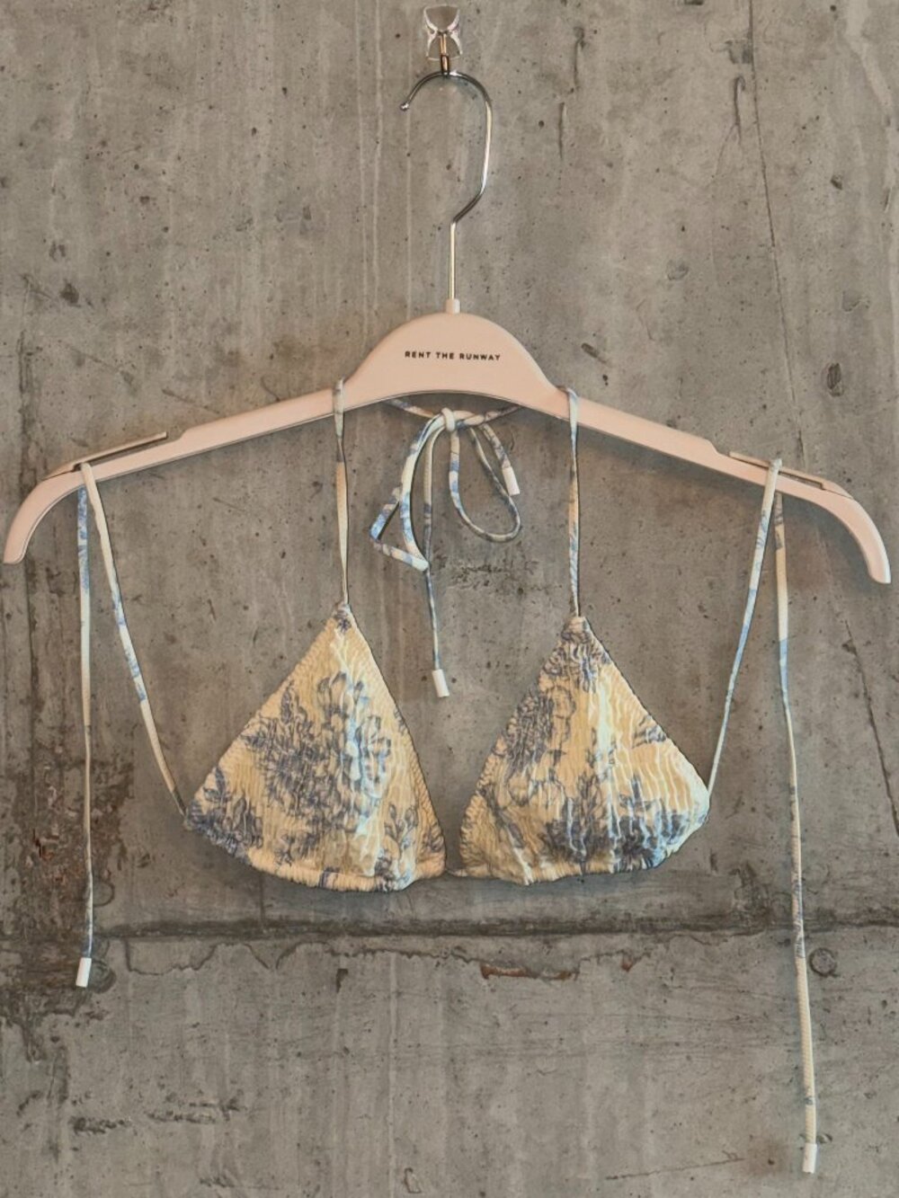 Triangl Blue Floral Swimsuit Top and Bottom